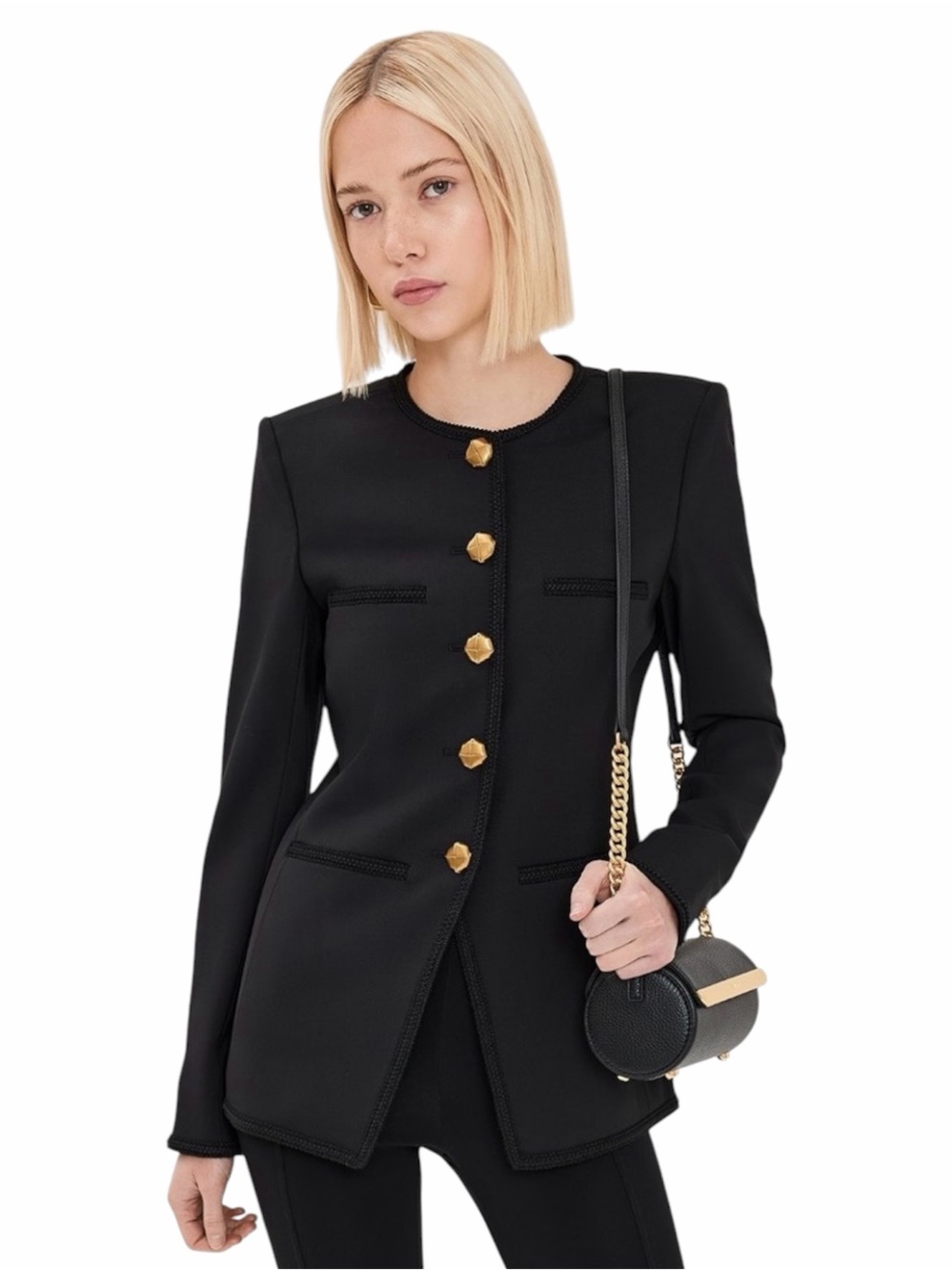Veronica Beard Alessia Jacket Black Gold Buttons Size 4 NWT $698